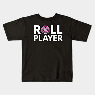 Roll Player (Pink d20) Kids T-Shirt